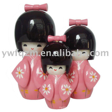 Fancy Wood Crafts Lembranças de casamento de bonecas japonesas